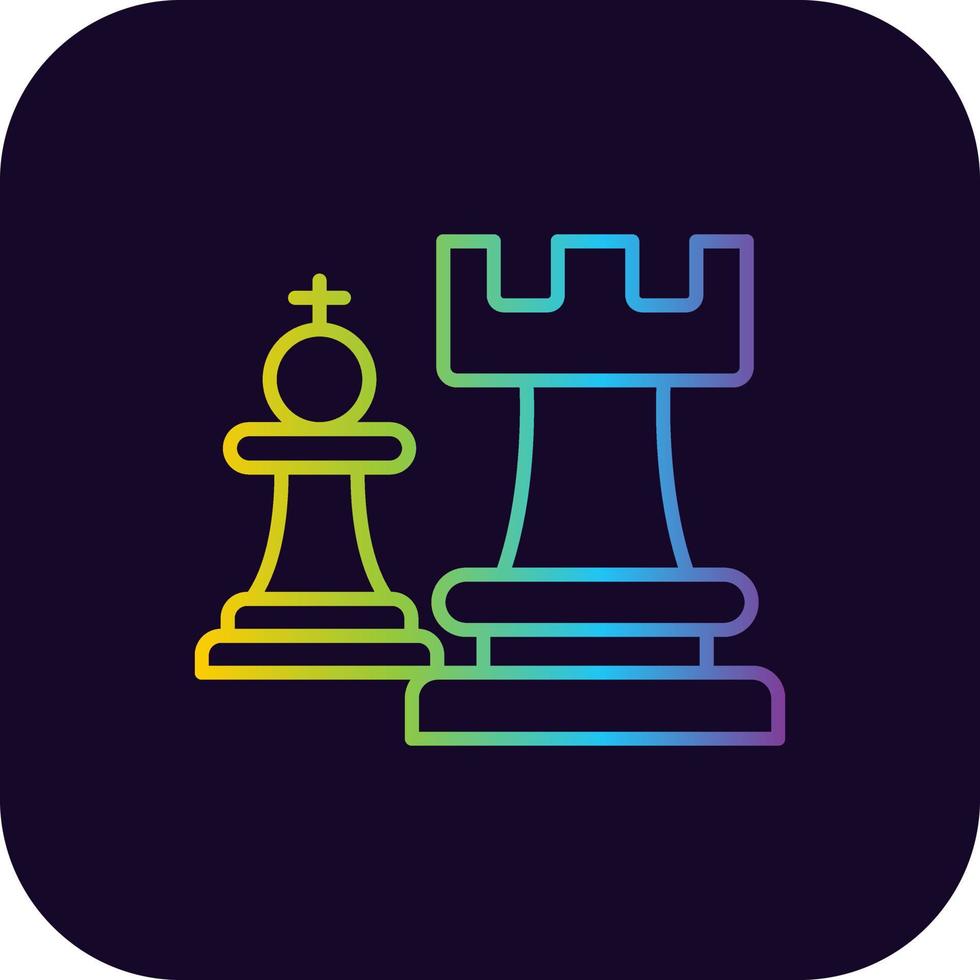 diseño de icono creativo de pieza de ajedrez vector