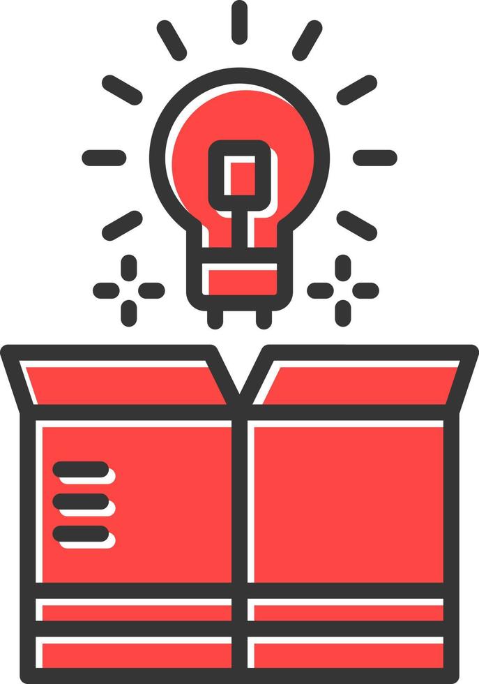 Think Out Of The Box Creative Icon Design vector