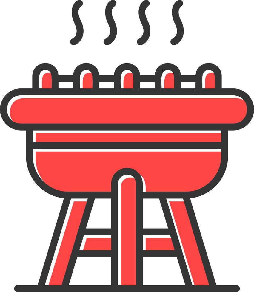 diseño de icono creativo de barbacoa vector