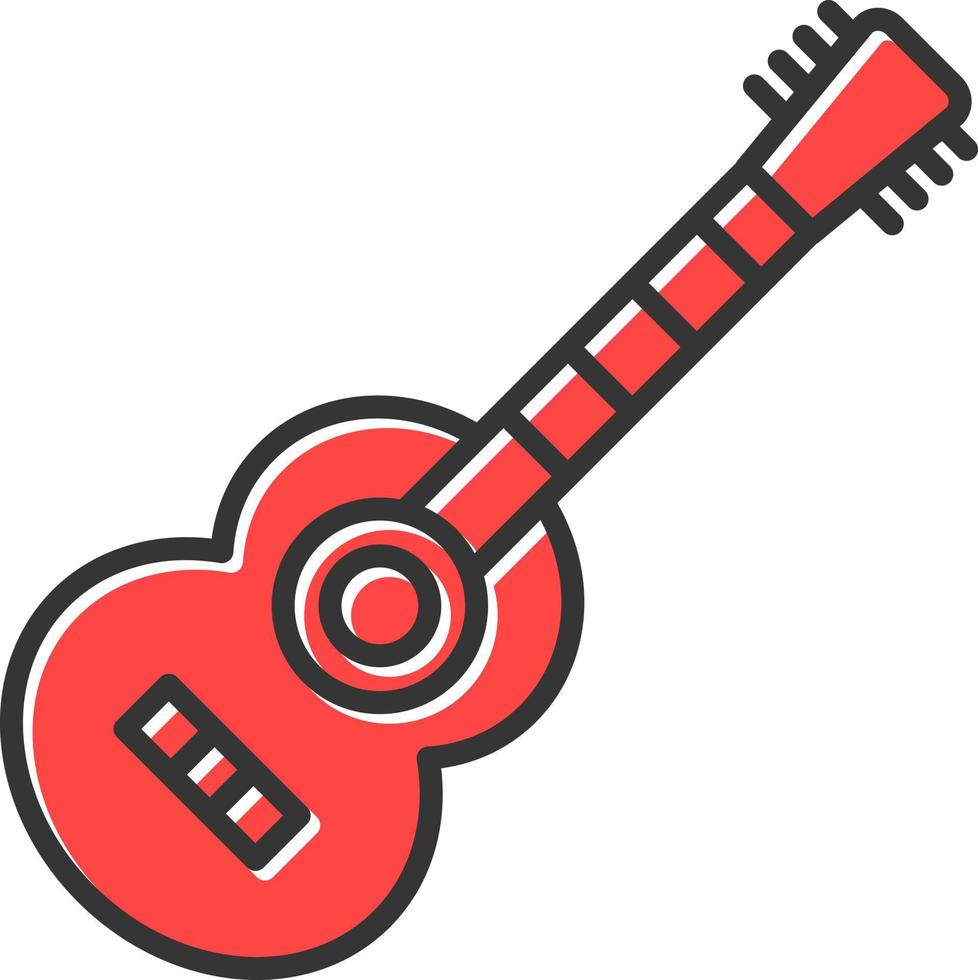 Acoustic Guitar Creative Icon Design vector