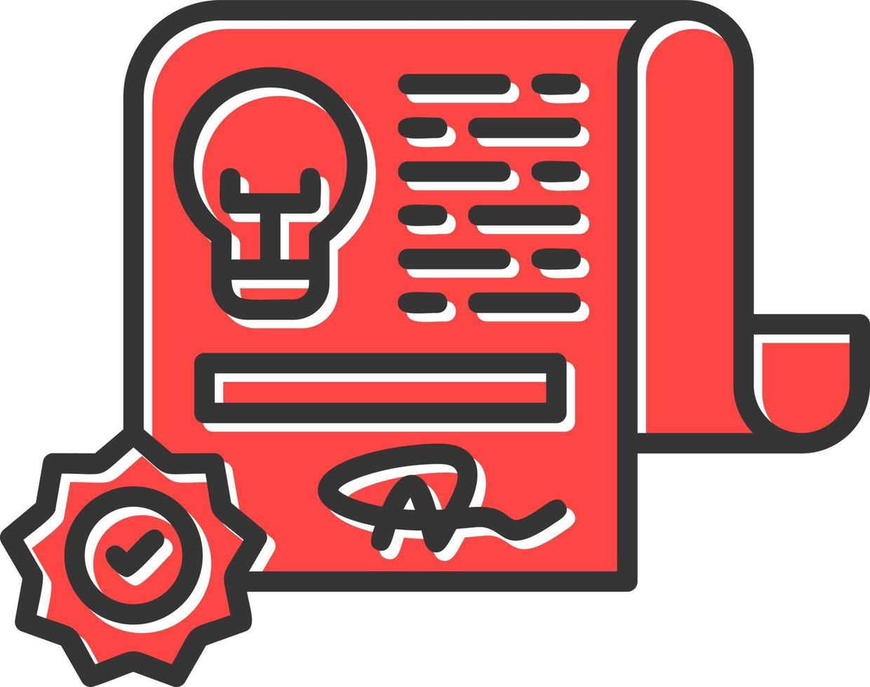 Patent Creative Icon Design vector