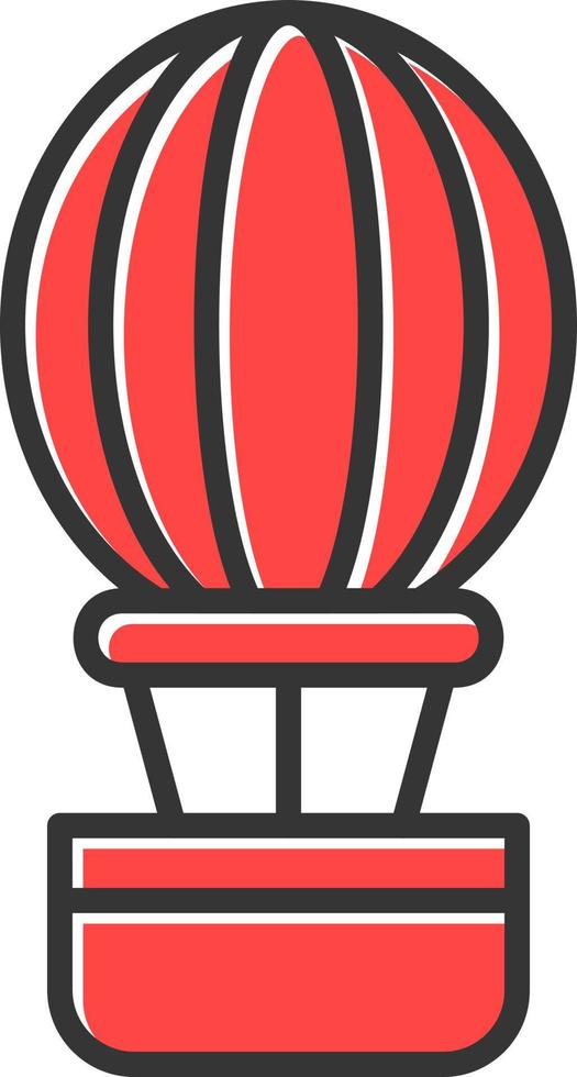 Hot Air Balloon Creative Icon Design vector