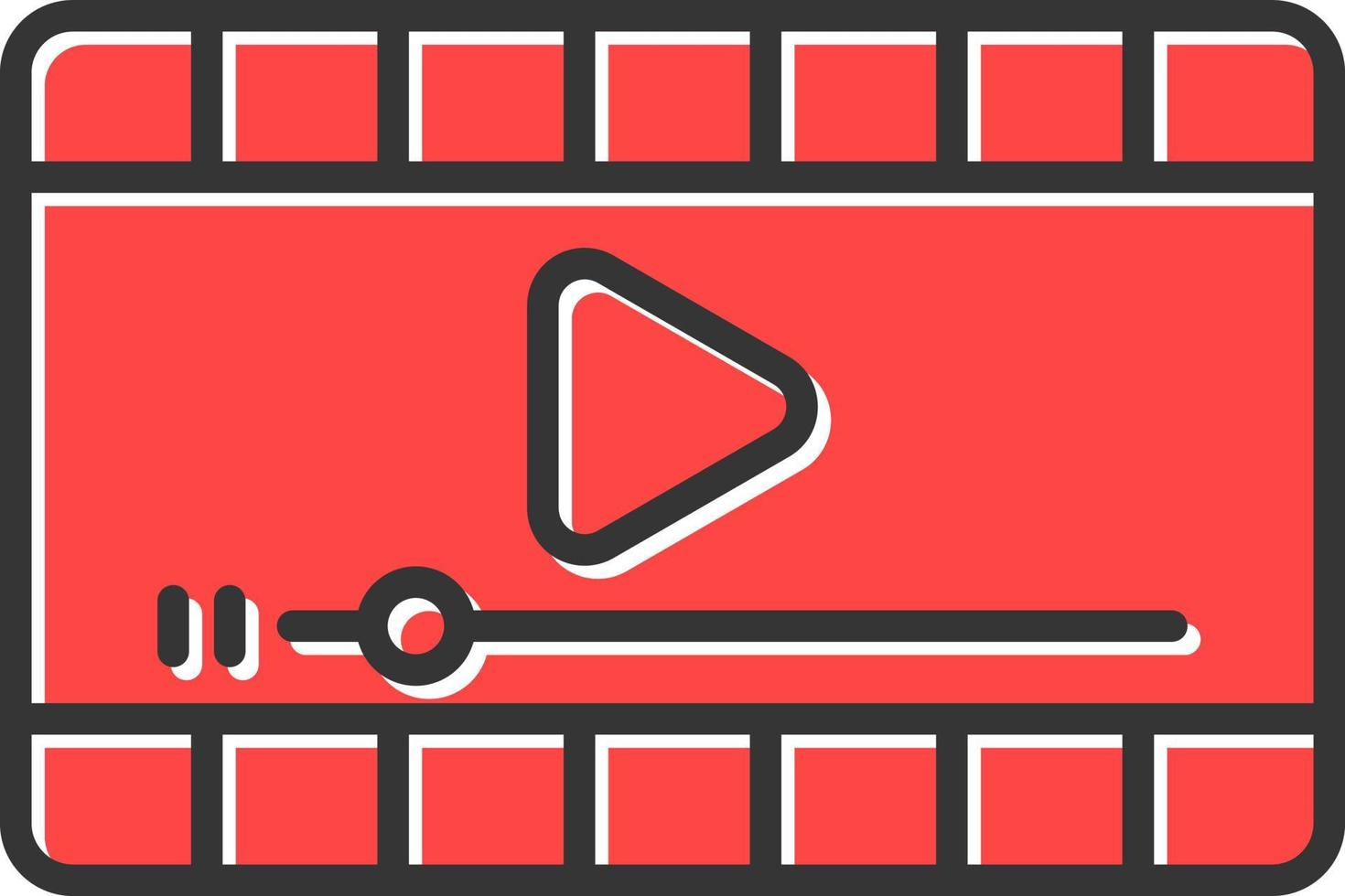 Video Player Creative Icon Design vector