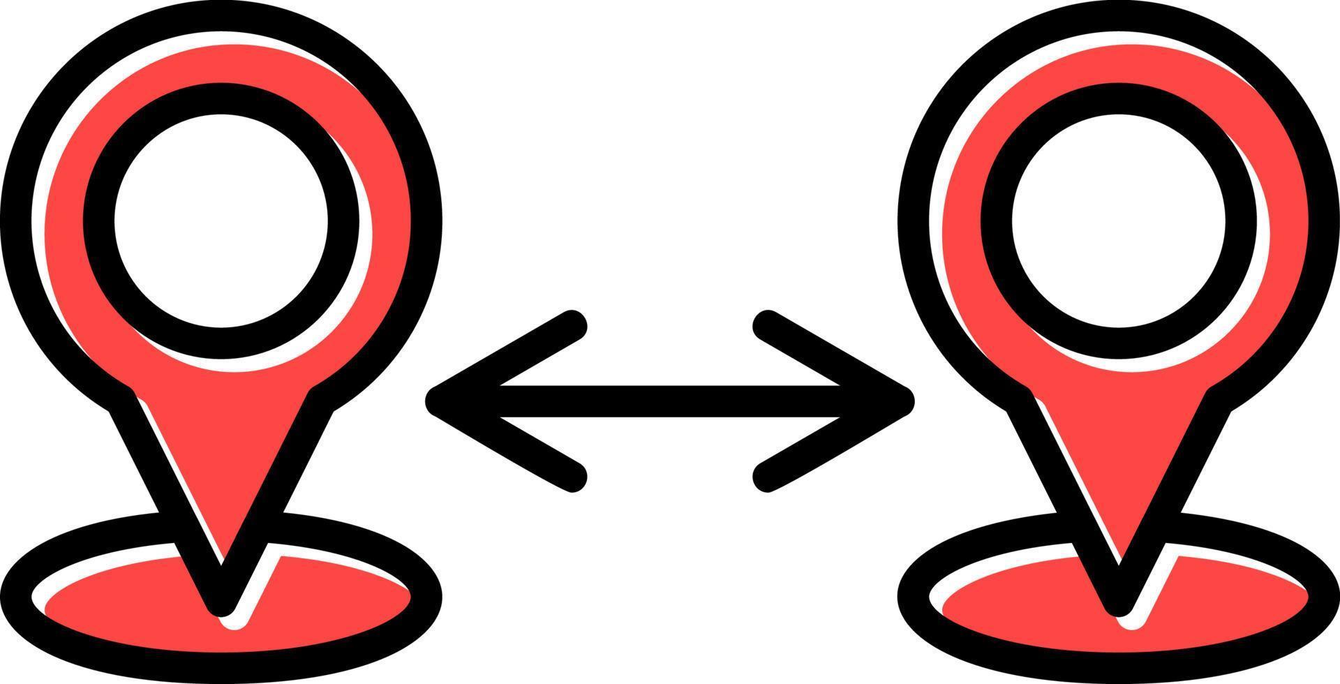 Distance Creative Icon Design vector