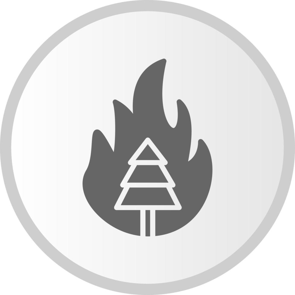 Burning Tree Vector Icon Design