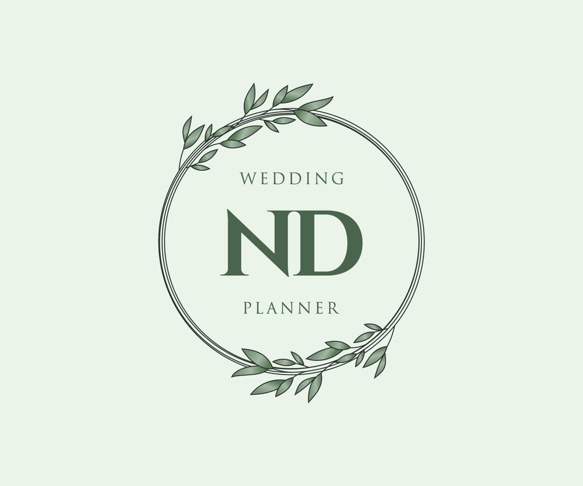 colección de logotipos de monograma de boda con letras iniciales, plantillas florales y minimalistas modernas dibujadas a mano para tarjetas de invitación, guardar la fecha, identidad elegante para restaurante, boutique, café en vector