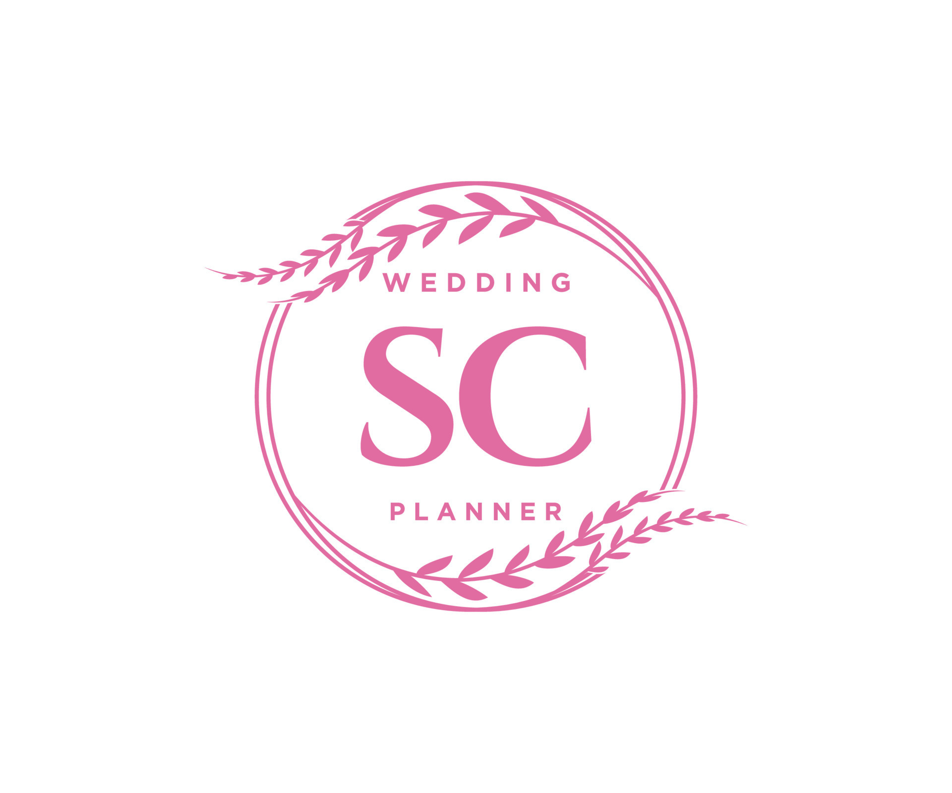Initial SC Handwriting, Wedding Monogram Logo Design, Modern