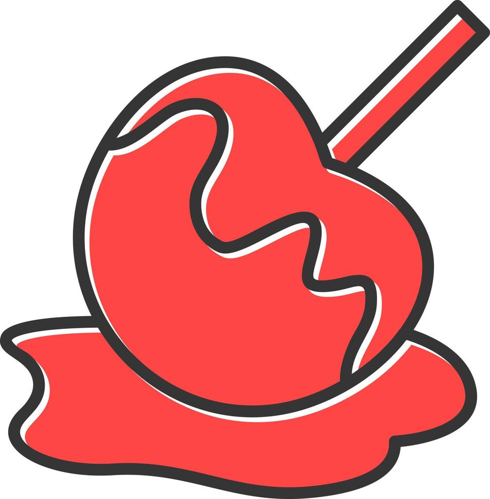 Caramel Apple Creative Icon Design vector