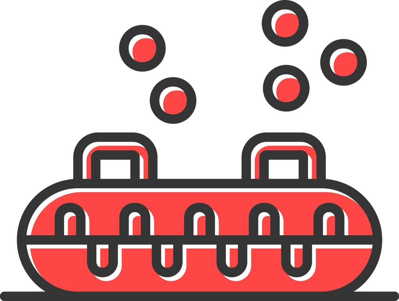 Inflatable Sled Creative Icon Design vector