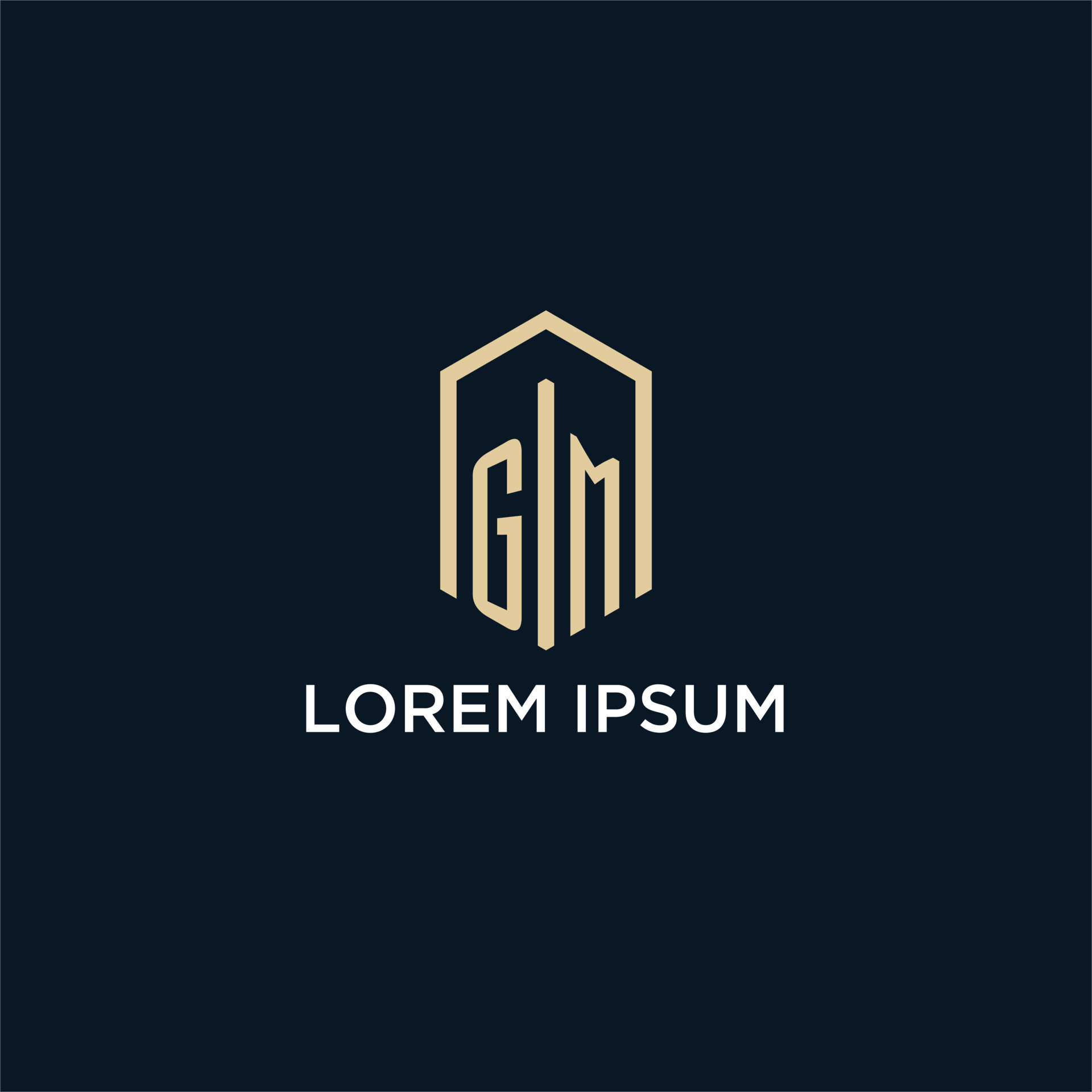 GM initial monogram logo with hexagonal shape style, real estate logo design  ideas inspiration 15477299 Vector Art at Vecteezy