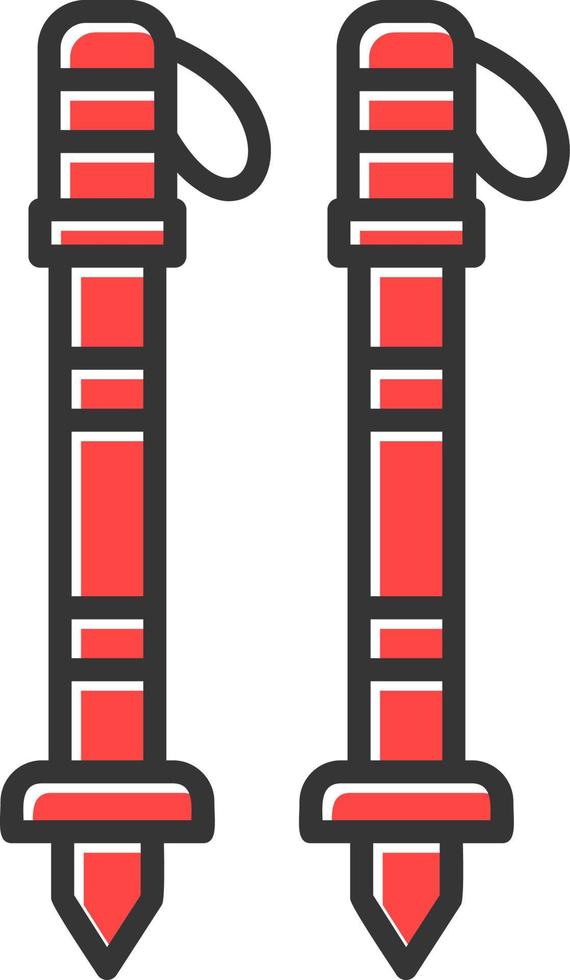 Ski Poles Creative Icon Design vector