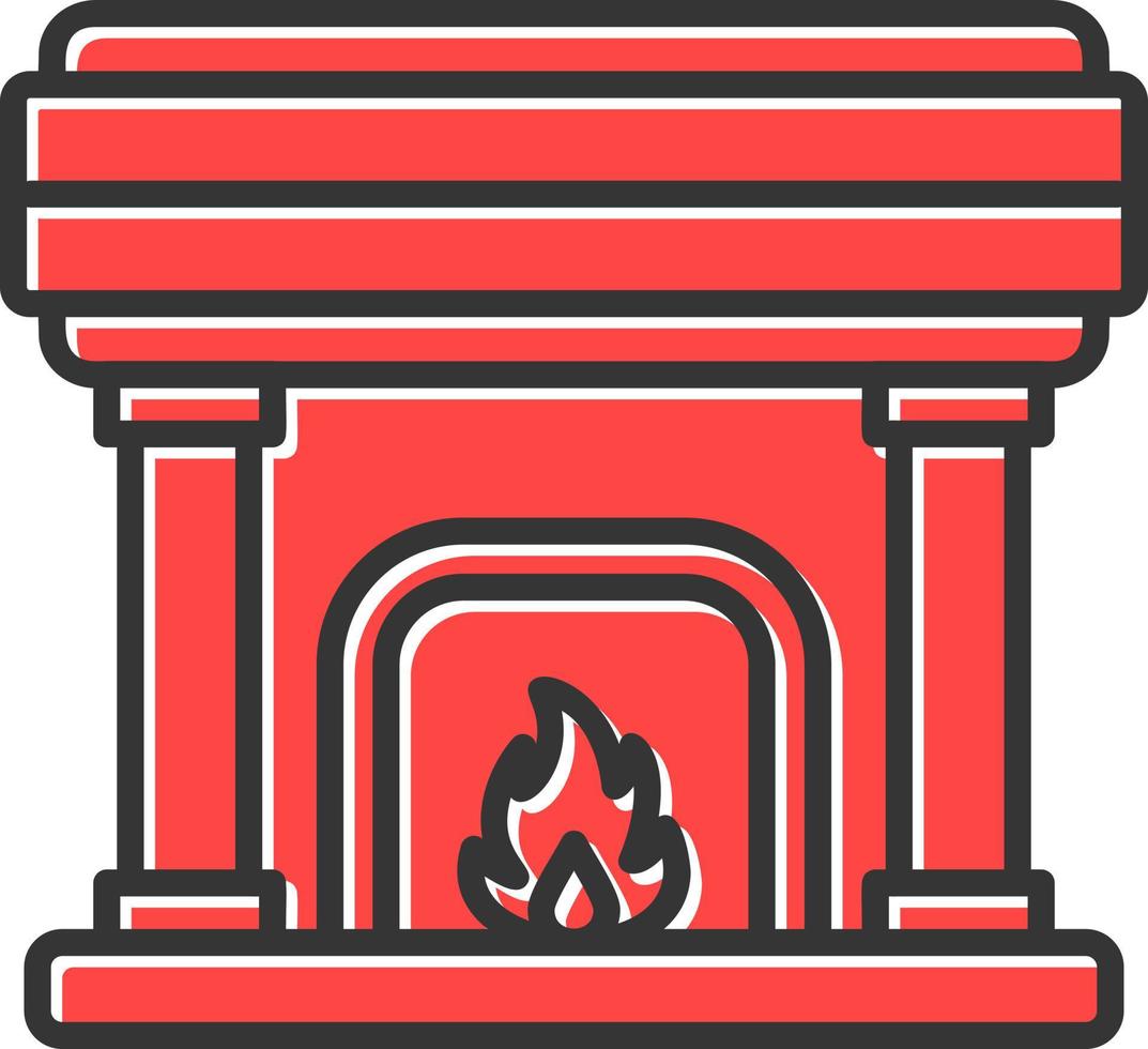 Fireplace Creative Icon Design vector