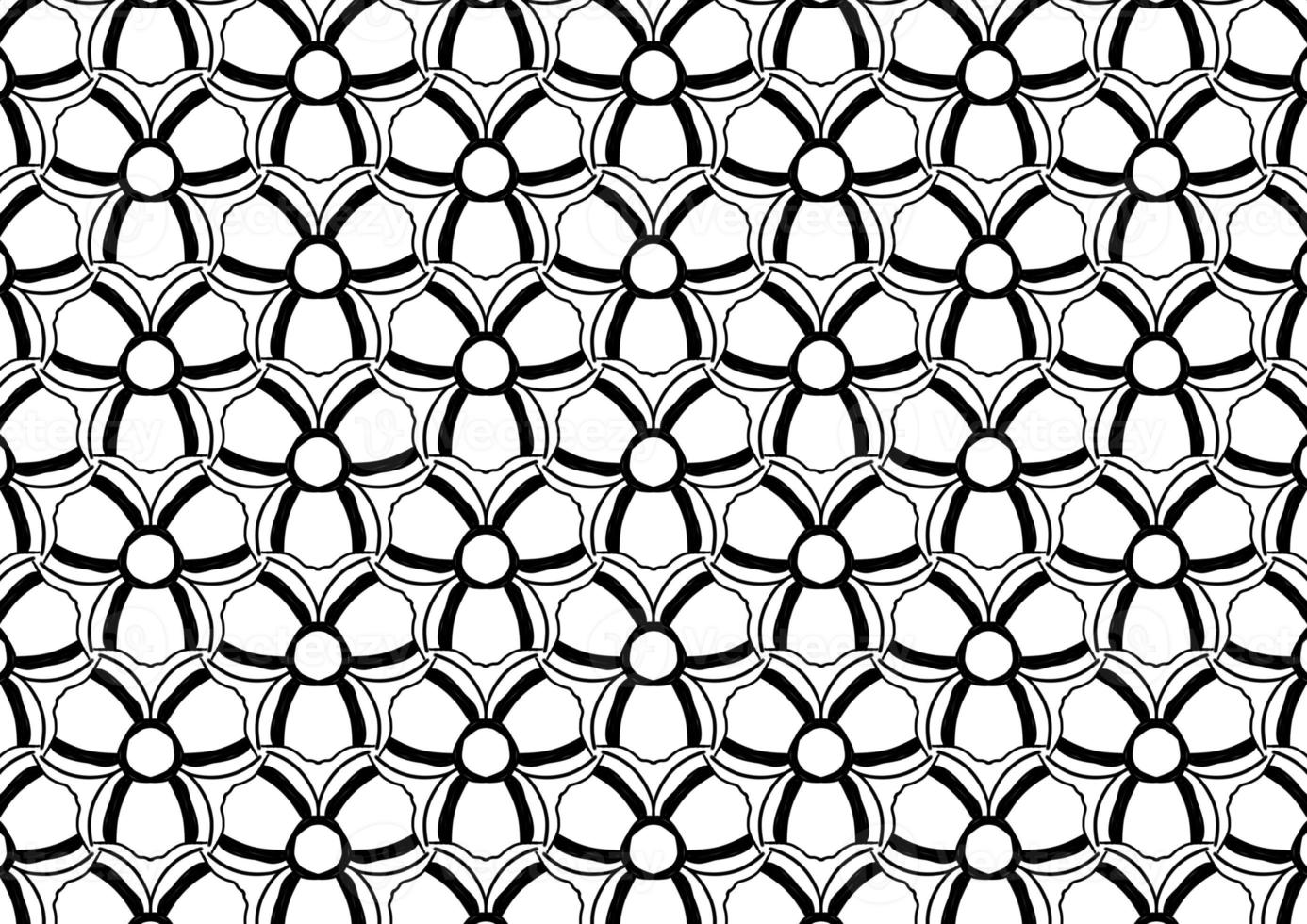 Black and white floral pattern for coloring, background, fabric pattern. photo