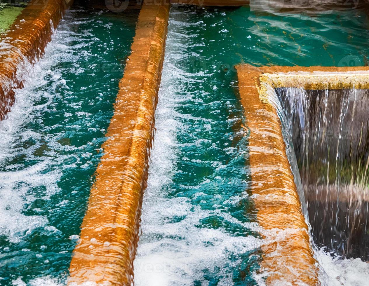 Abstract water fountain close up view photo