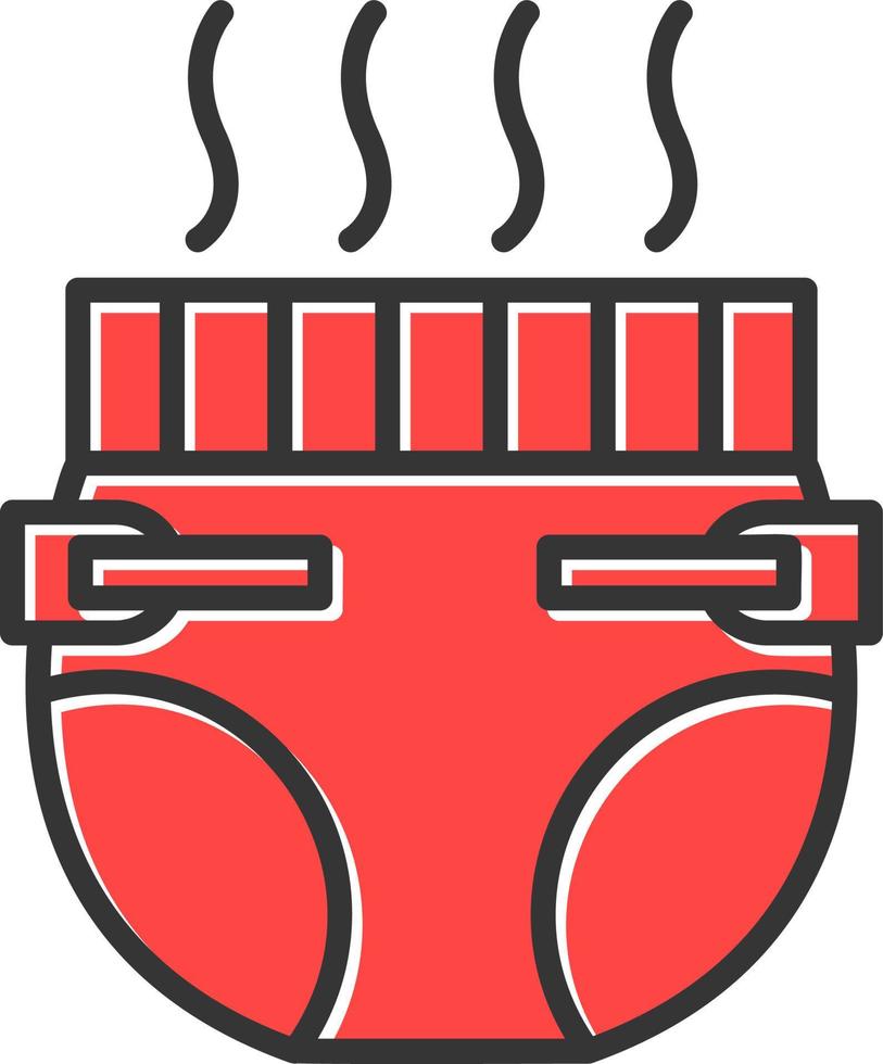 Baby Diaper Creative Icon Design vector