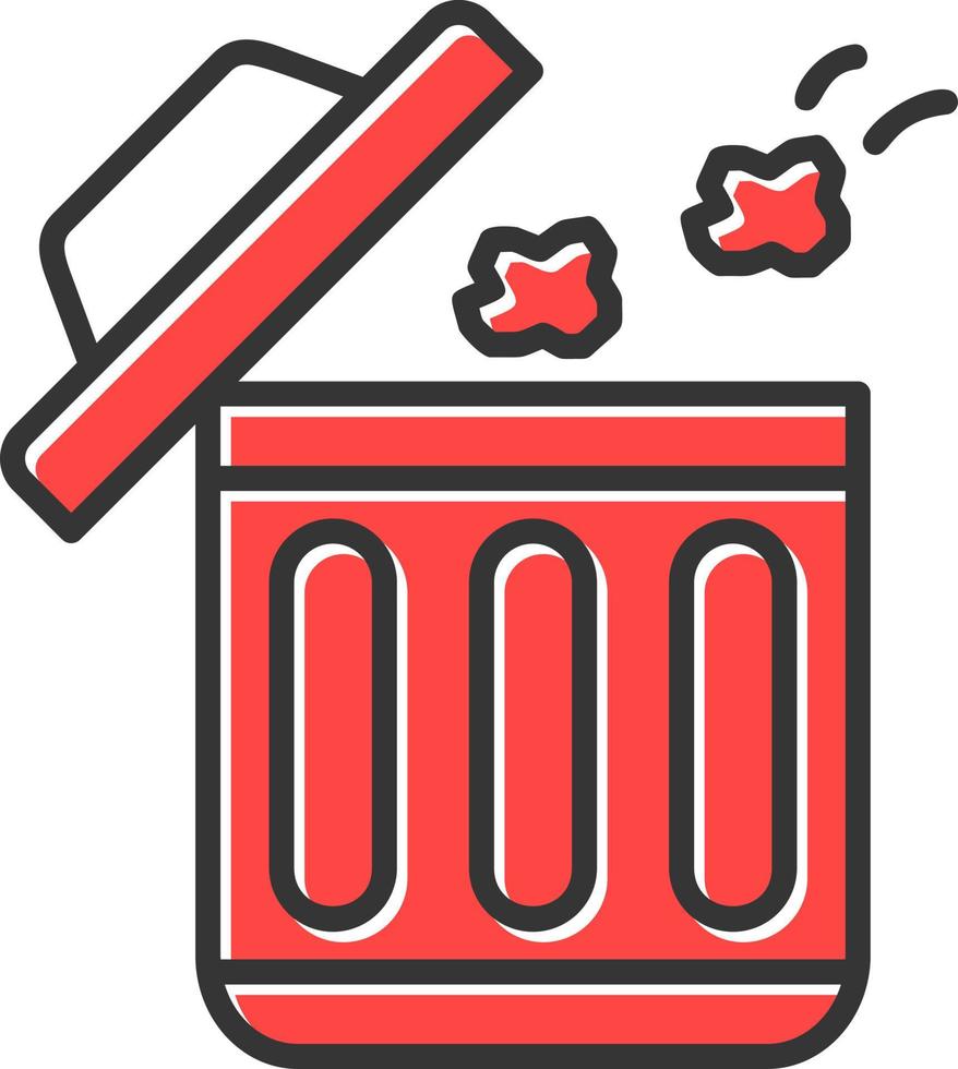 Throwing Trash Creative Icon Design vector