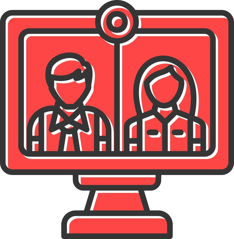 Online Interview Creative Icon Design vector