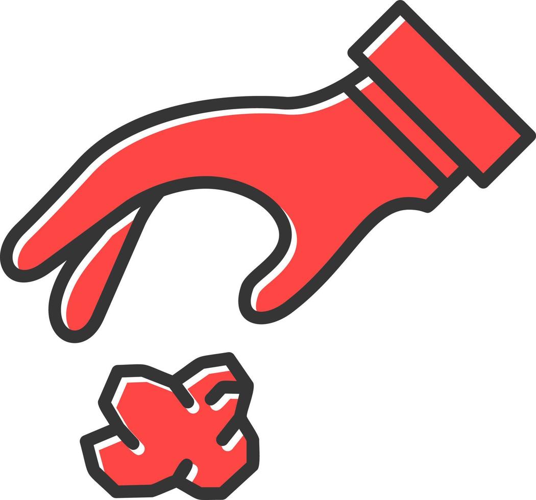 Throwing Trash Creative Icon Design vector