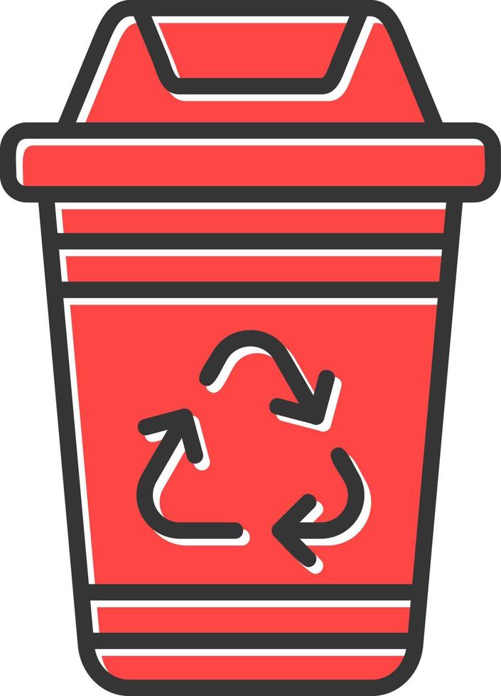 Recycling Bin Creative Icon Design vector