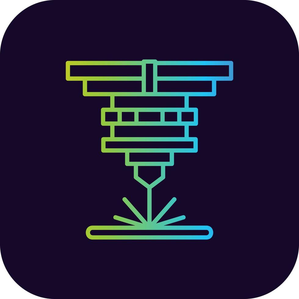 Laser Cutting Creative Icon Design vector