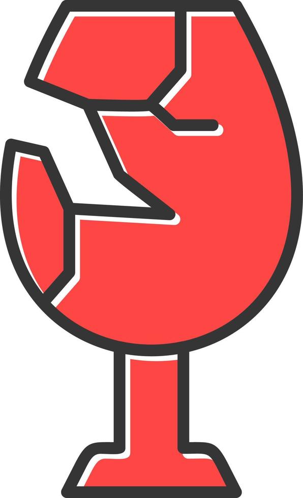 Broken Glass Creative Icon Design vector