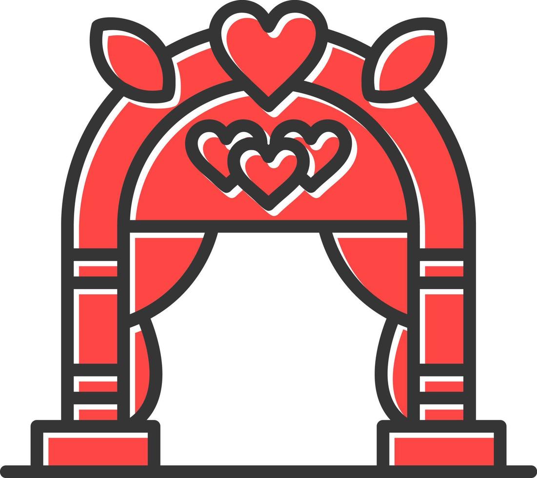 diseño de icono creativo de arco de boda vector