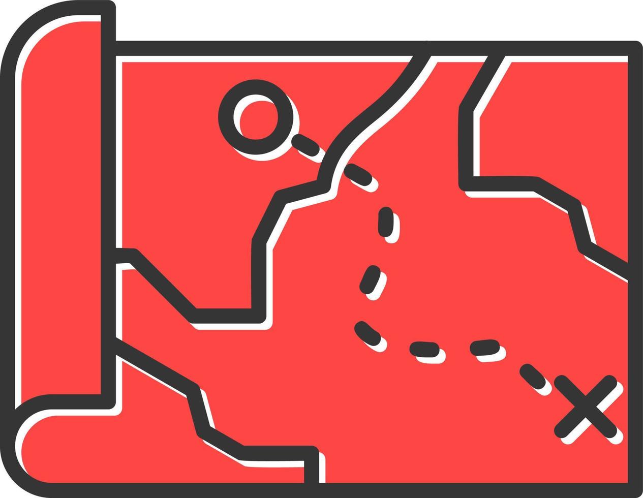 Treasure Map Creative Icon Design vector