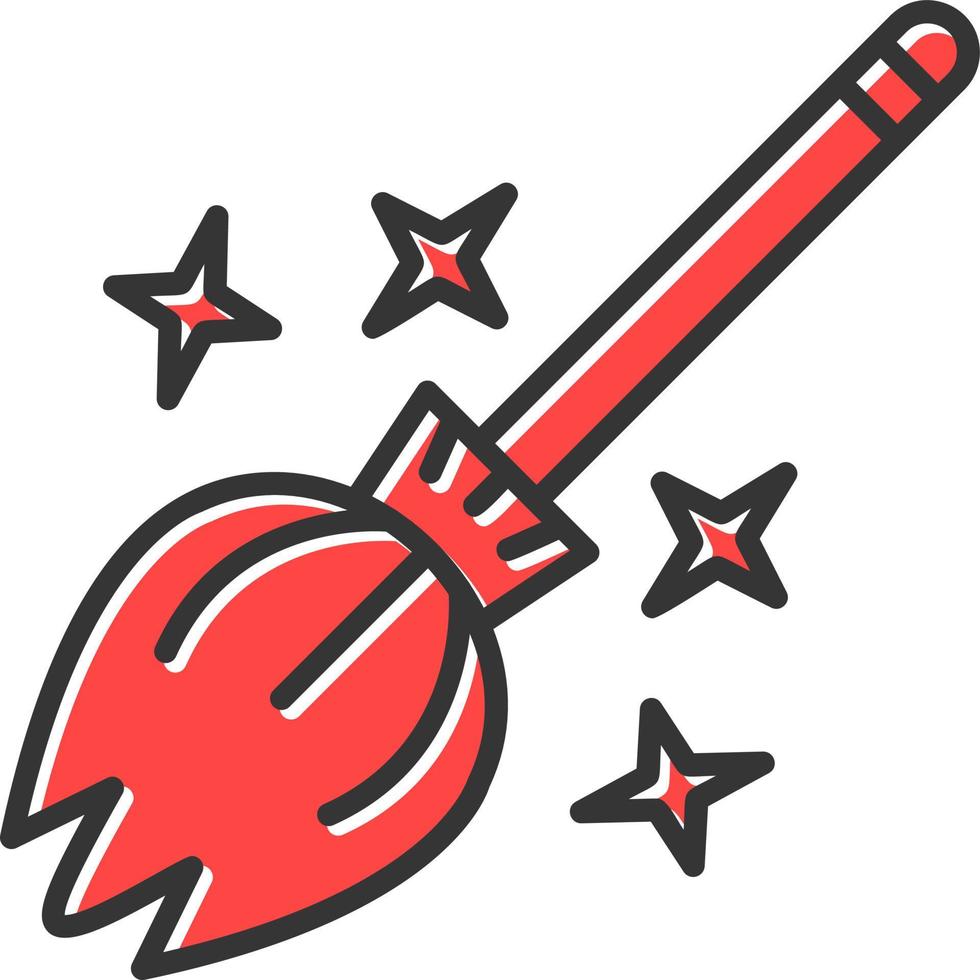 Magic Broom Creative Icon Design vector