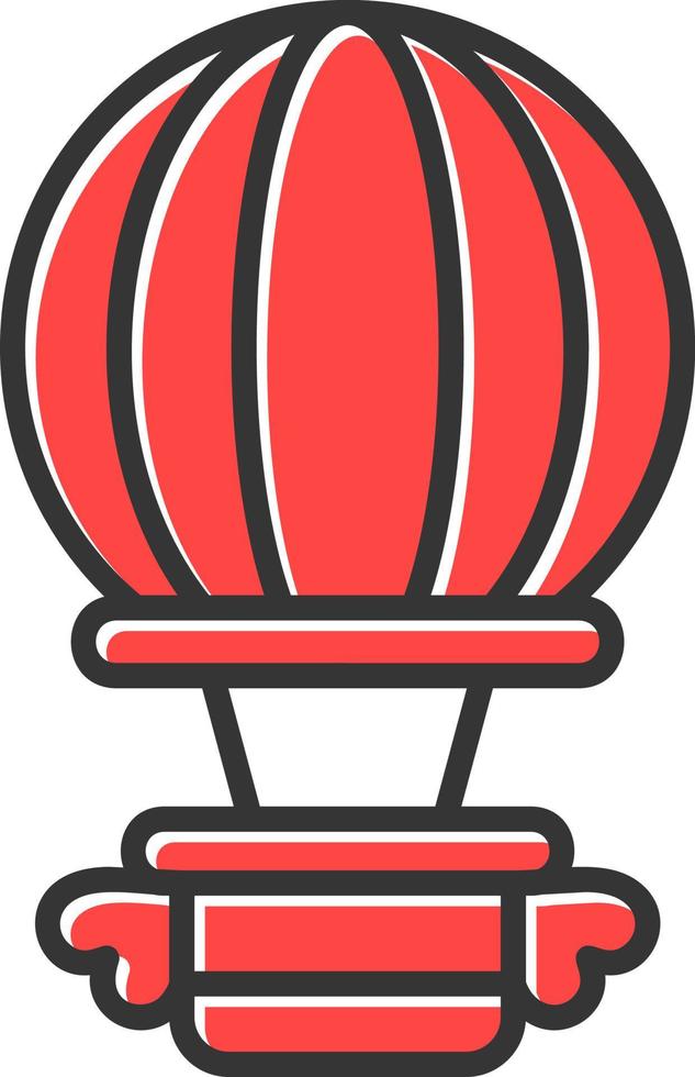 Hot Air Balloon Creative Icon Design vector