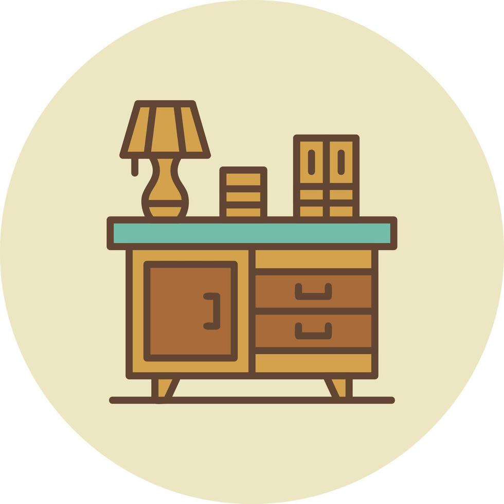 Bedside Table Creative Icon Design vector