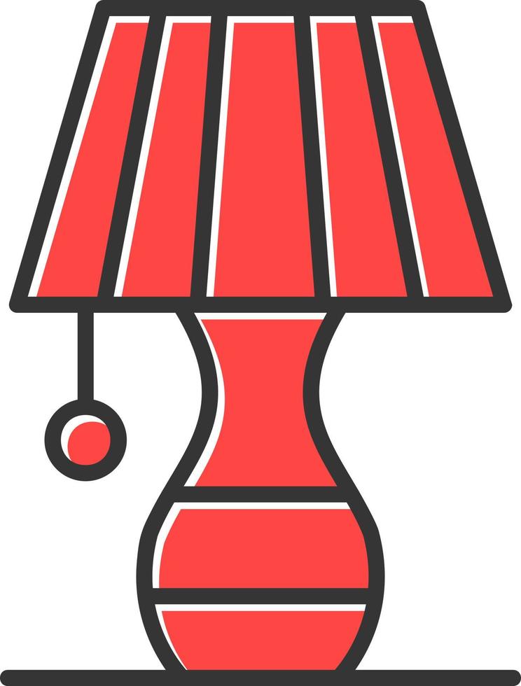 diseño de icono creativo de lámpara de mesa vector
