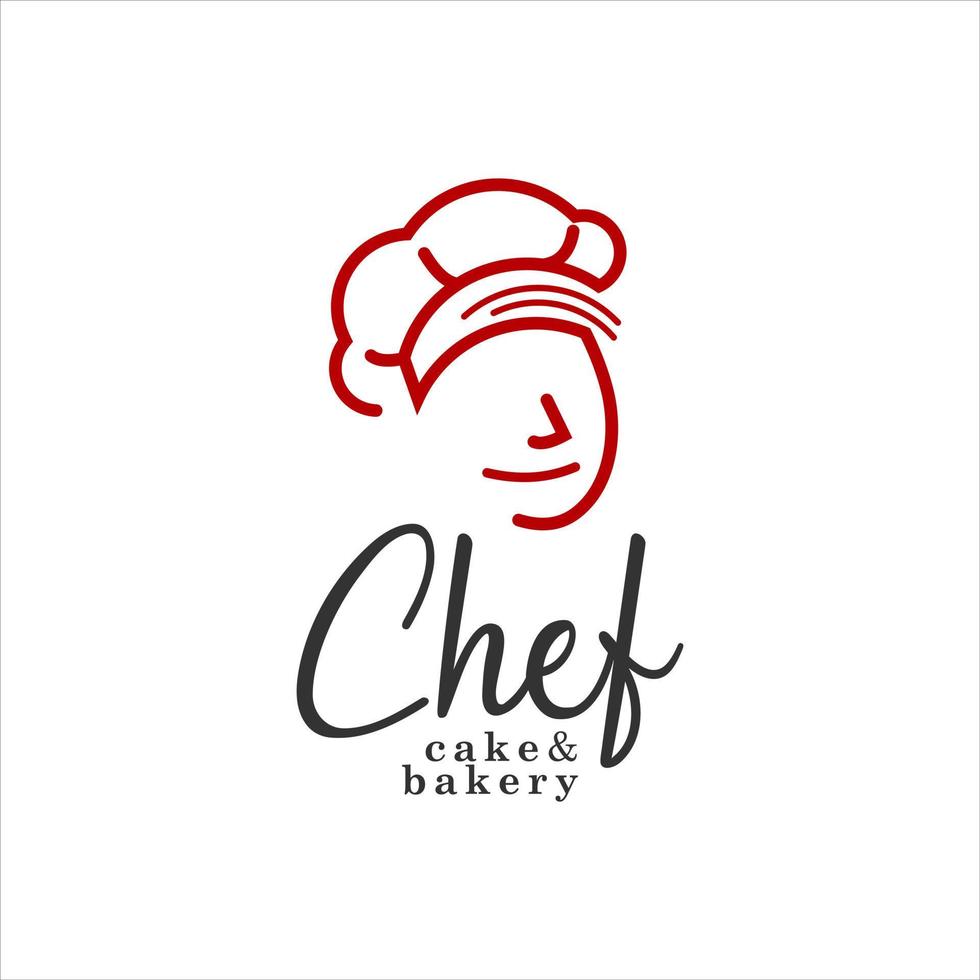 chef logo pastry and bakery badge template vector