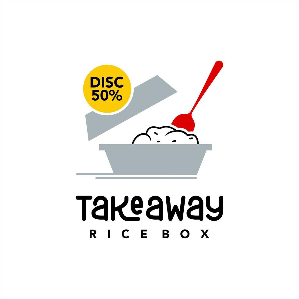 takeaway food logo banner delicious meal vector