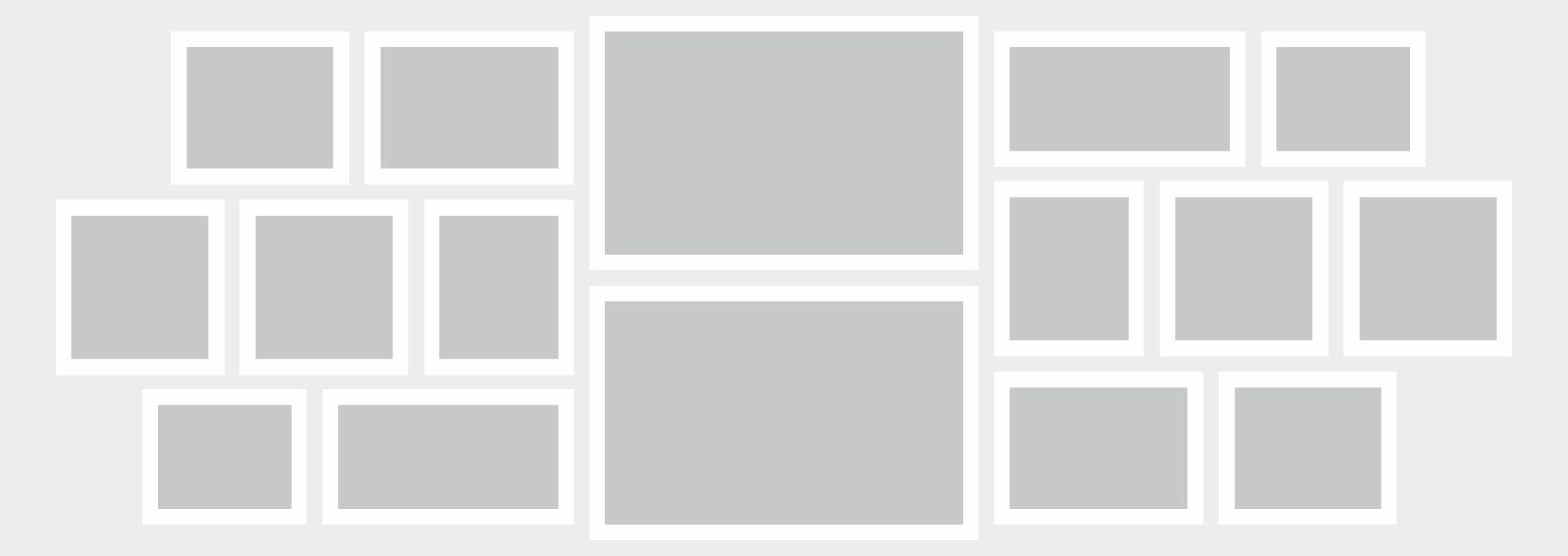 Pictures or photos frame collage. comics page grid layout abstract photo frames and digital photo wall template vector