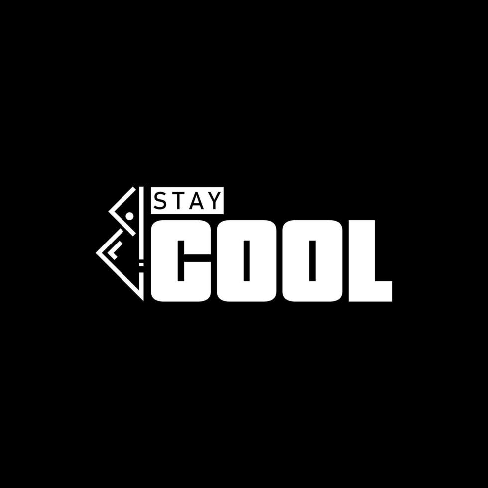 Coat collar with stay cool tagline for Apparel Design for T shirt, hoodie, sweater or anything vector