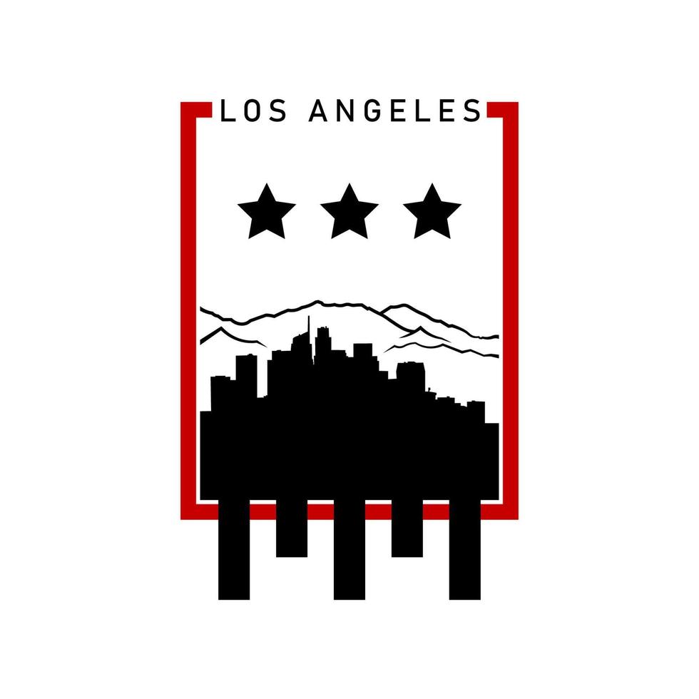 Los Angeles Silhouette for Apparel Design especially for T shirt, jacket, hoodie, sweater or anything vector