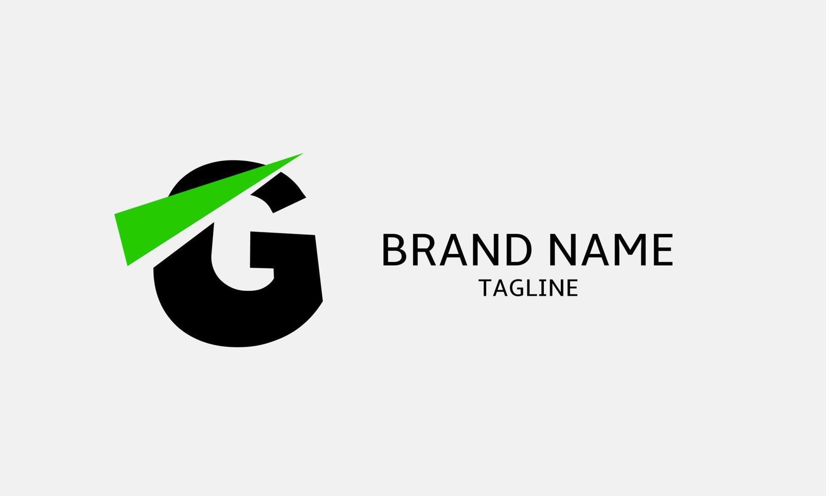 diseño de logotipo de letra g limpio y profesional vector