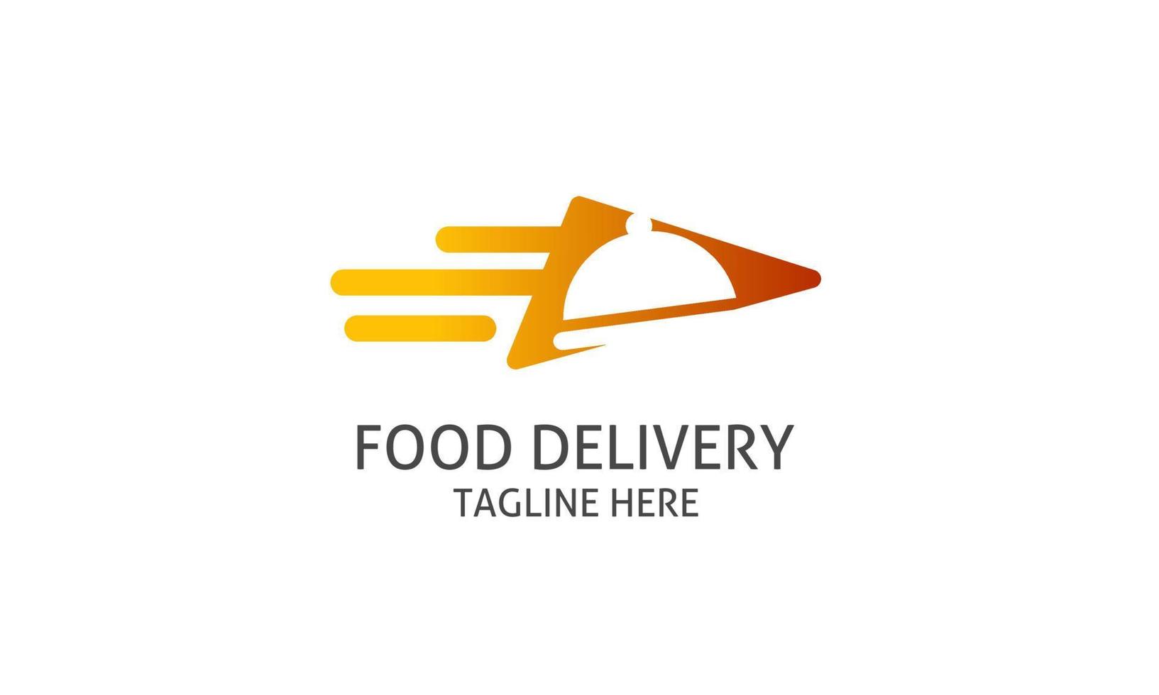 Fast food delivery logo simple and clean vector design