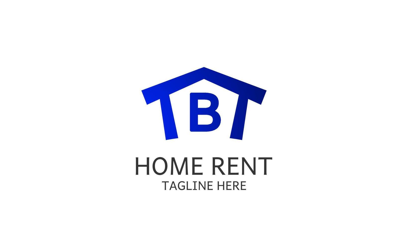 House logo with capital letter B for real estate, home rent, property agent, architecture vector