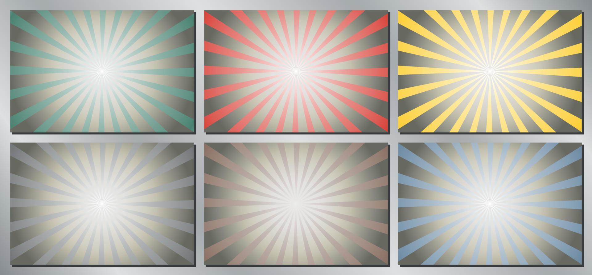 Set of Coloful Vintage backgrounds vector