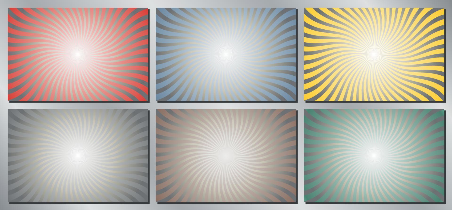 Set of Coloful Vintage backgrounds vector