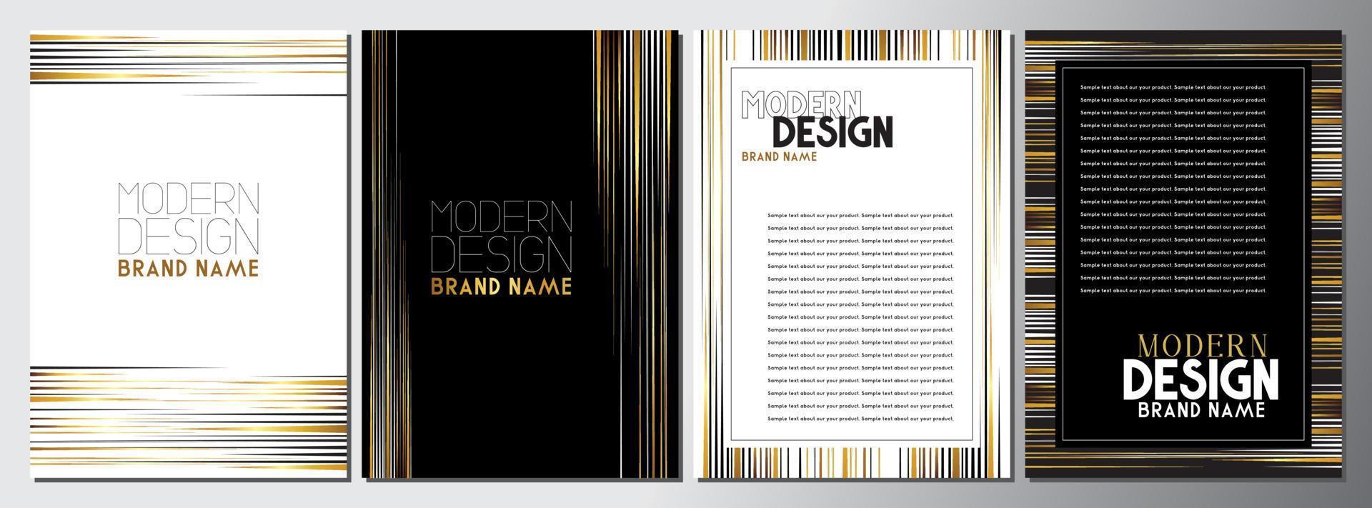 Set of Luxury Brochure Layouts - A4 size 210x297 mm vector
