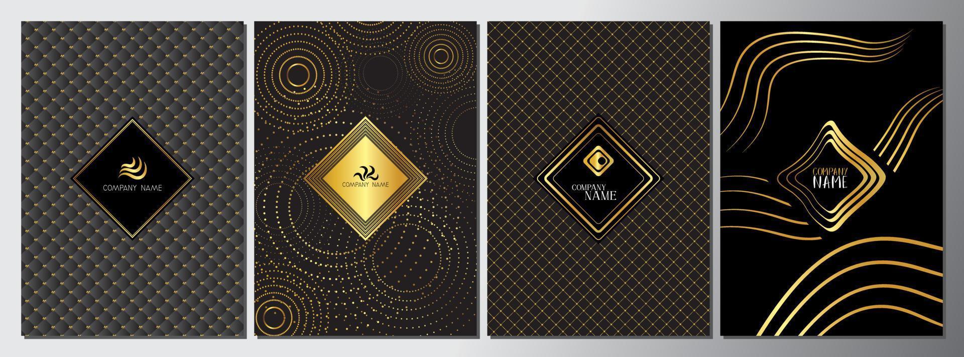 Set of Luxury Brochure Layouts - A4 size 210x297 mm vector