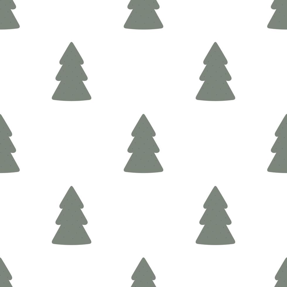 Christmas or Happy New Year pattern with Christmas tree. Vector illustration. For posters, banners, printing on the pack, printing on clothes, fabric, wallpaper.