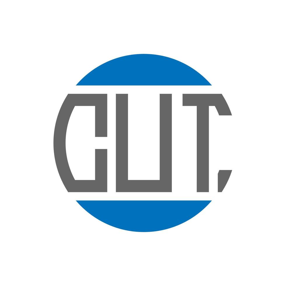 CUT letter logo design on white background. CUT creative initials circle logo concept. CUT letter design. vector