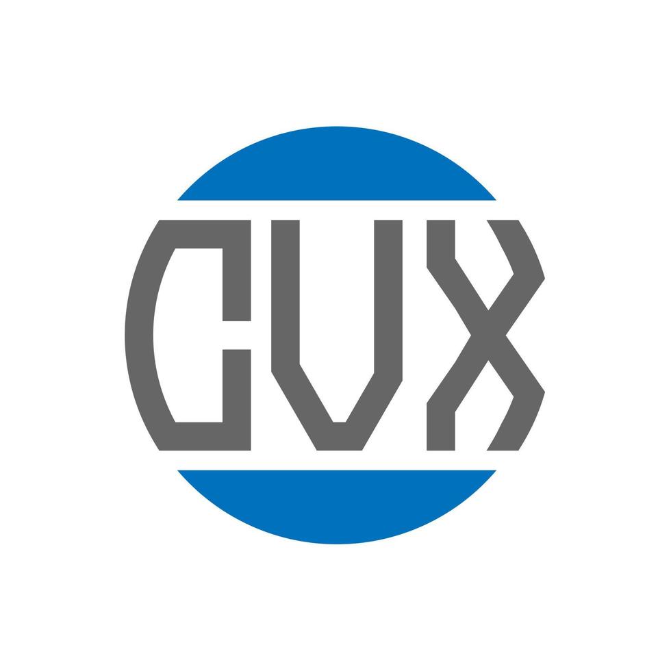 diseño de logotipo de letra cvx sobre fondo blanco. concepto de logotipo de círculo de iniciales creativas de cvx. diseño de letras cvx. vector