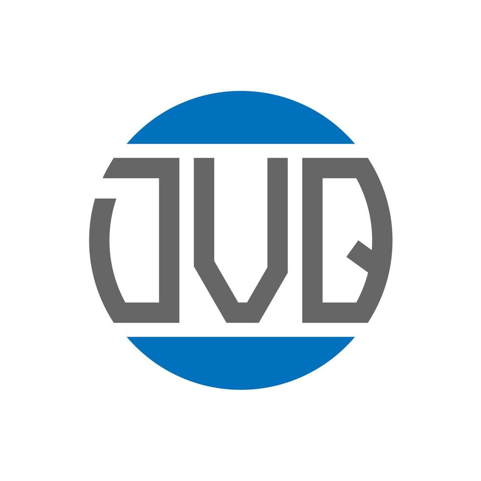 diseño de logotipo de letra dvq sobre fondo blanco. concepto de logotipo de círculo de iniciales creativas dvq. diseño de letras dvq. vector