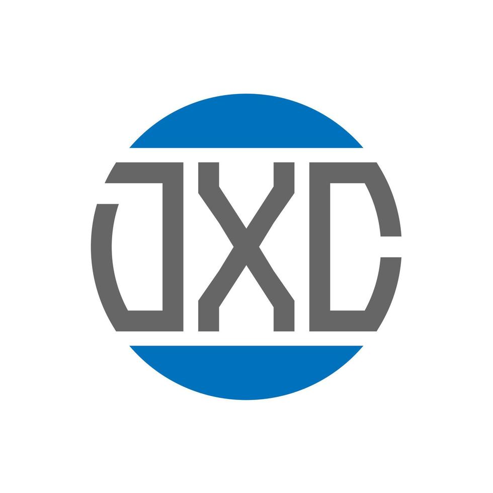 diseño de logotipo de letra dxc sobre fondo blanco. concepto de logotipo de círculo de iniciales creativas dxc. diseño de letras dxc. vector