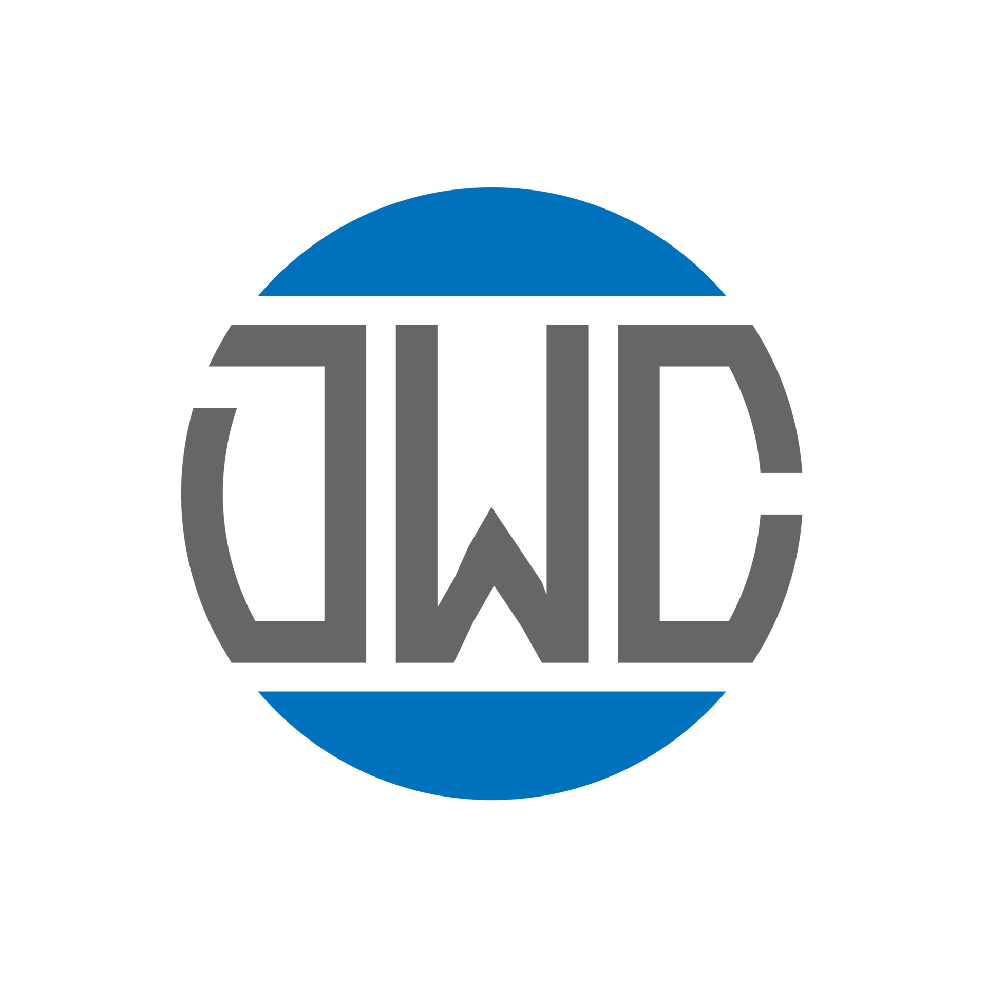 DWC letter logo design on white background. DWC creative initials ...