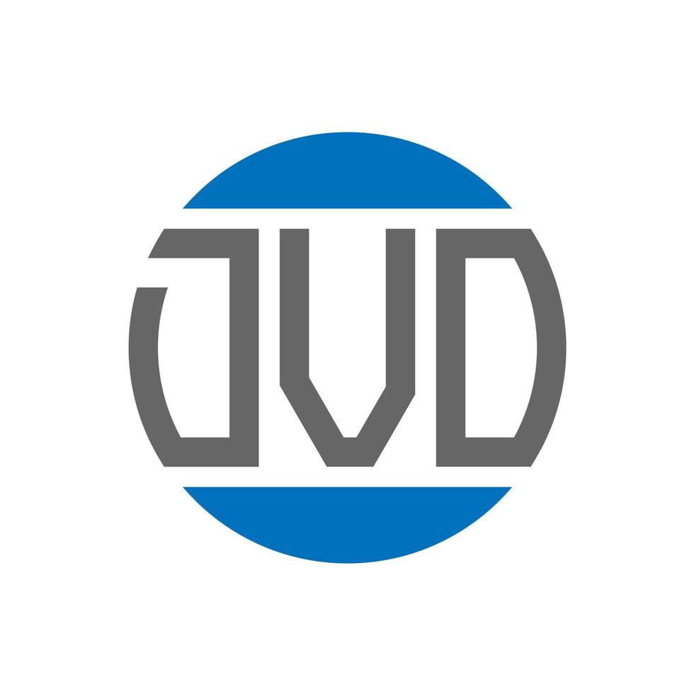diseño de logotipo de letra dvo sobre fondo blanco. concepto de logotipo de círculo de iniciales creativas de dvo. diseño de carta dvo. vector